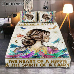 The Soul Of A Gypsy – Boho Positive Inspirational Quotes Cover Twin Bedding Decor – Gifts For Women
