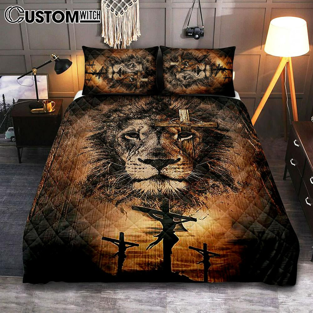 The Rugged Cross And Amazing Lion Quilt Bedding Set – Christian Bedroom – Religious Home Decor The Rugged Cross And Amazing Lion Quilt Bedding Set – Christian Bedroom – Religious Home Decor