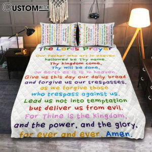 The Lords Prayer Quilt Bedding Set Bedroom – Christian Quilt Bedding Set Bedroom Decor