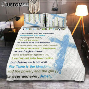 The Lords Prayer Bible Verse Bedroom – Christian Daughter Gifts – Christian Quilt Bedding Set Bedroom Decor
