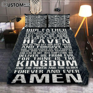 The Lords Prayer Bedroom – Our Father Who Art In Heaven – Christian Quilt Bedding Set Bedroom Decor