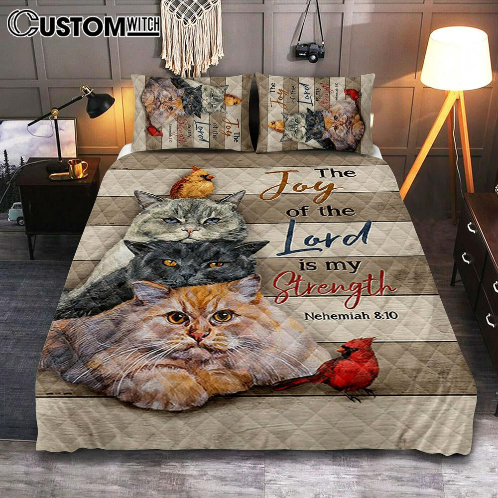 The Joy Of The Lord Is My Strength Quilt Bedding Set – Angry Cat Cardinal Painting Quilt Bedding Set Bedroom – Christian Quilt Bedding Set Prints The Joy Of The Lord Is My Strength Quilt Bedding Set – Angry Cat Cardinal Painting Quilt Bedding Set Bedroom – Christian Quilt Bedding Set Prints
