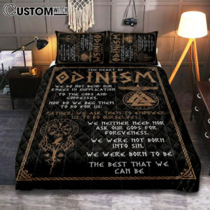 The Heart Of Odinism Quilt Bedding Set Bedroom – Christian Cover Twin Bedding Quilt Bedding Set – Religious Quilt Bedding Set Prints