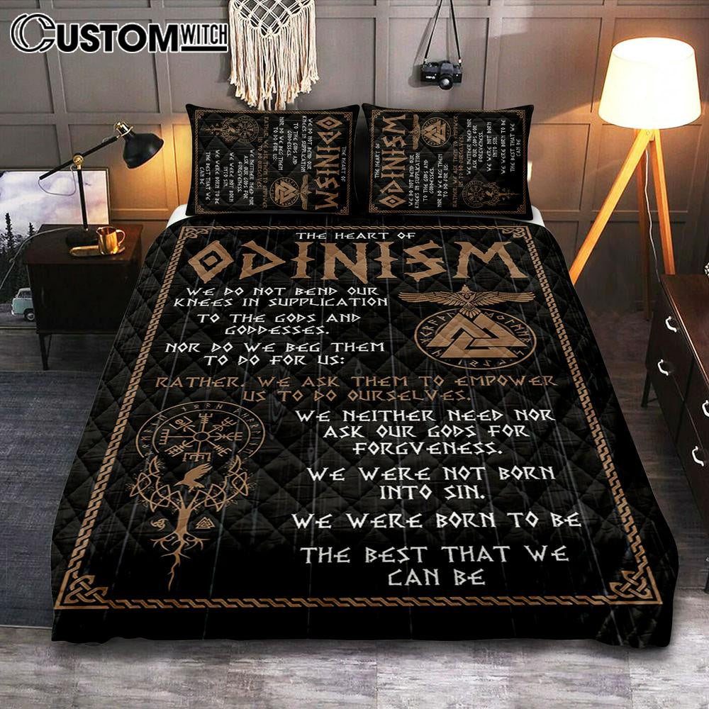 The Heart Of Odinism Quilt Bedding Set Bedroom – Christian Cover Twin Bedding Quilt Bedding Set – Religious Quilt Bedding Set Prints