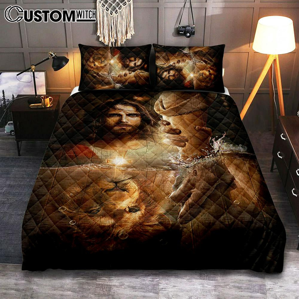 The Hand Of God Quilt Bedding Set – Lion Of Judah Jesus Quilt Bedding Set – Christian Bedroom – Religious Home Decor The Hand Of God Quilt Bedding Set – Lion Of Judah Jesus Quilt Bedding Set – Christian Bedroom – Religious Home Decor