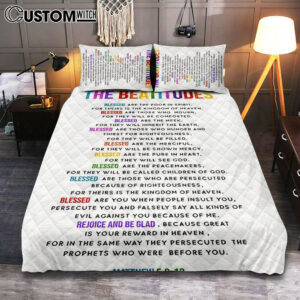 The Beatitudes Quilt Bedding Set Bedroom – Christian Quilt Bedding Set Bedroom Decor