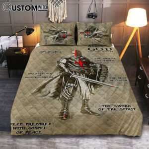 The Armor of God Quilt Bedding Set Bedroom – Ephesians 610 18 NIV – Christian Cover Twin Bedding Quilt Bedding Set – Religious Quilt Bedding Set Prints