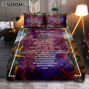 The Apostle’s Creed Quilt Bedding Set Prints – Jesus Christ Surrounded By His Apostles – Christian Quilt Bedding Set Bedroom Decor