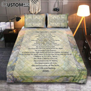 The Apostle’s Creed Quilt Bedding Set Bedroom – Christian Quilt Bedding Set Bedroom Decor