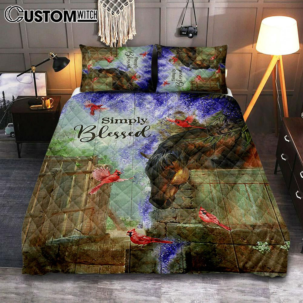 Simply Blessed Dream Horse Red Cardinal Quilt Bedding Set Print – Inspirational Quilt Bedding Set Art – Christian Bedroom Home Decor Simply Blessed Dream Horse Red Cardinal Quilt Bedding Set Print – Inspirational Quilt Bedding Set Art – Christian Bedroom Home Decor