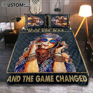 She Remembered Who She Was And The Game Changed Quilt Bedding Set – Gifts For Women – Girls Teens Bedroom Decor
