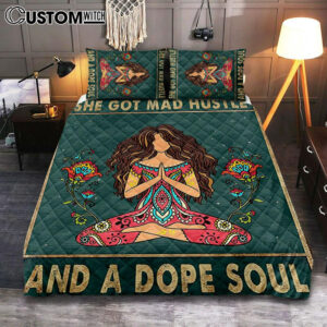She Got Mad Hustle And A Dope Soul Quilt Bedding Set Bedroom – Room Decor For Teen Girls