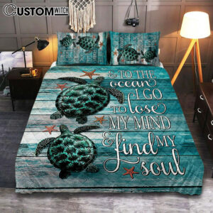 Sea Turtle Starfish Everyday Is A New Beginning Quilt Bedding Set Bedroom – Christian Cover Twin Bedding Decor – Gift For Turle Lover
