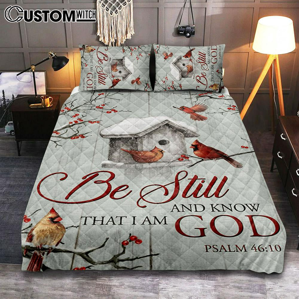 Red Cardinal Be Still And Know That I Am God Quilt Bedding Set Prints – Christian Cover Twin Bedding Decor – Bible Verse Quilt Bedding Set Art Red Cardinal Be Still And Know That I Am God Quilt Bedding Set Prints – Christian Cover Twin Bedding Decor – Bible Verse Quilt Bedding Set Art