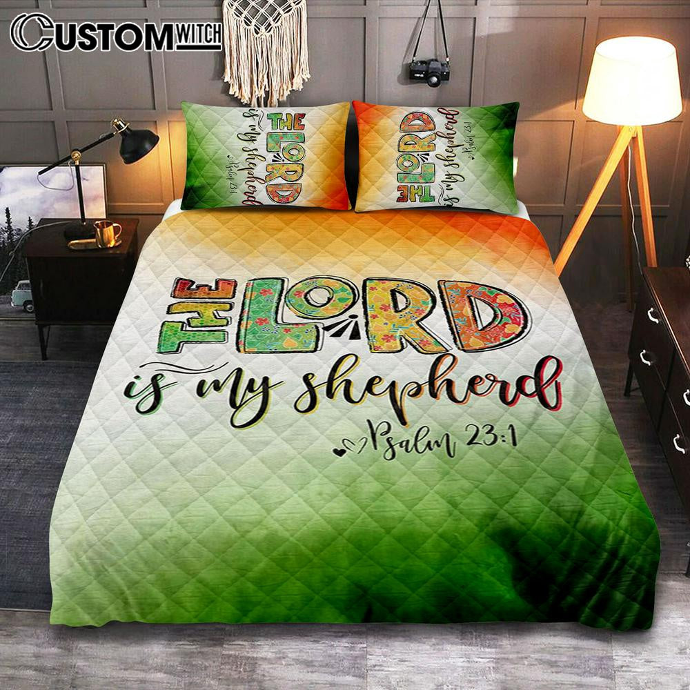 Psalm 231 The Lord Is My Shepherd Quilt Bedding Set Bedroom – Christian Quilt Bedding Set Prints – Religious Cover Twin Bedding Decor Psalm 231 The Lord Is My Shepherd Quilt Bedding Set Bedroom – Christian Quilt Bedding Set Prints – Religious Cover Twin Bedding Decor