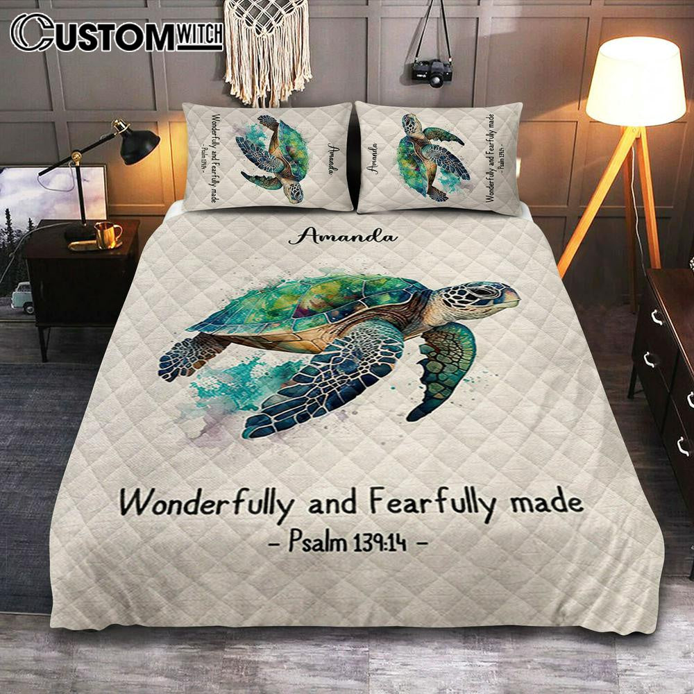 Psalm 13914 Wonderfully And Fearfully Made Personalized Quilt Bedding Set Bedroom – Religious Quilt Bedding Set Prints – Bible Quilt Bedding Set Art Psalm 13914 Wonderfully And Fearfully Made Personalized Quilt Bedding Set Bedroom – Religious Quilt Bedding Set Prints – Bible Quilt Bedding Set Art