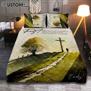 Proverbs 35-6 Trust In The Lord With All Your Heart Personalized Quilt Bedding Set Bedroom – Religious Quilt Bedding Set Prints – Bible Quilt Bedding Set Art