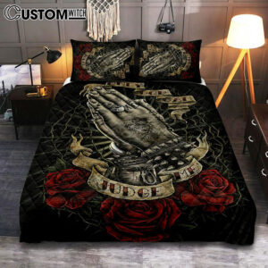 Only God Can Judge Me Quilt Bedding Set Bedroom – Christian Cover Twin Bedding Quilt Bedding Set – Religious Quilt Bedding Set Prints
