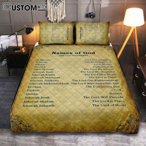 Names Of God Quilt Bedding Set Bedroom – The Old Testament – Christian Quilt Bedding Set Bedroom Decor