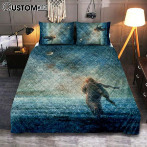 My Father’s Creations Jesus And The Night Quilt Bedding Set Prints – Jesus Christ Quilt Bedding Set Art – Christian Cover Twin Bedding Decor