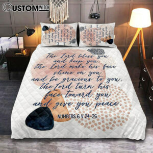 May The Lord Bless You And Keep You Quilt Bedding Set Prints – Christian Quilt Bedding Set Bedroom Decor