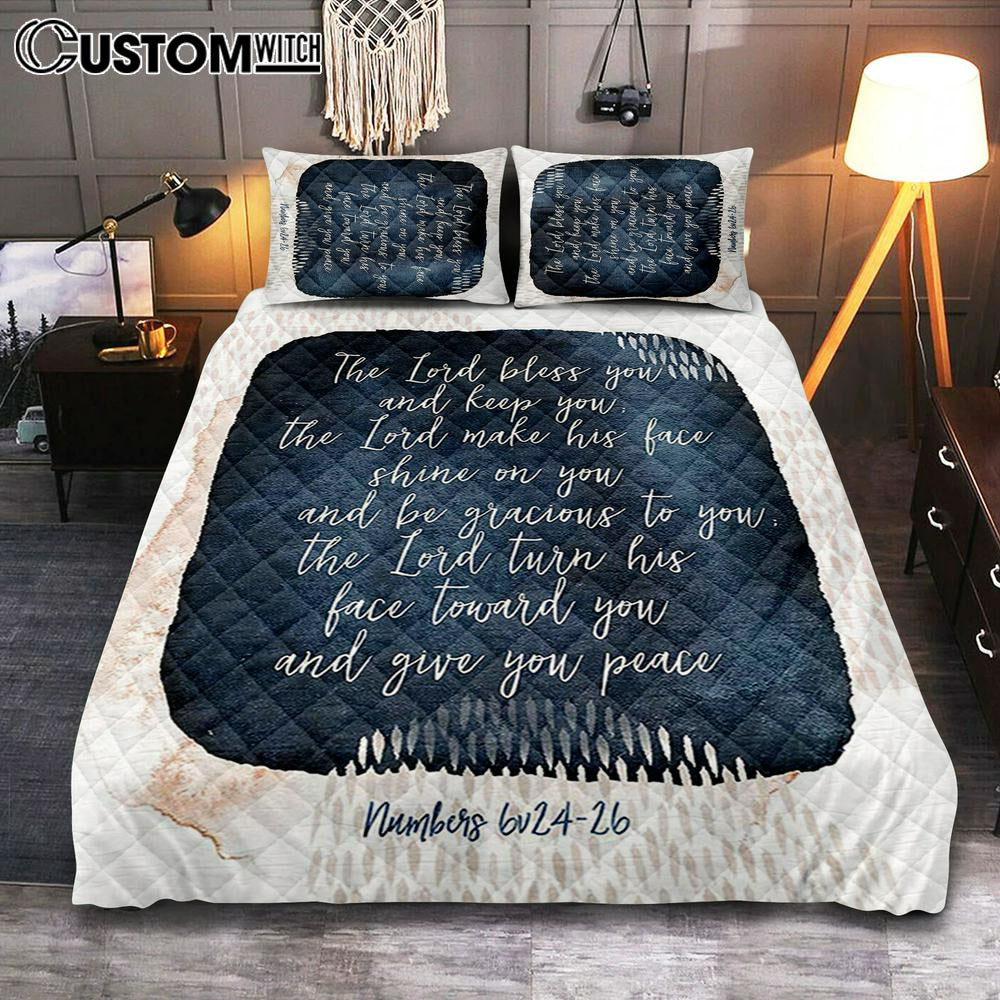 May The Lord Bless You And Keep You – Quilt Bedding Set Bedroom – Christian Quilt Bedding Set Bedroom Decor
