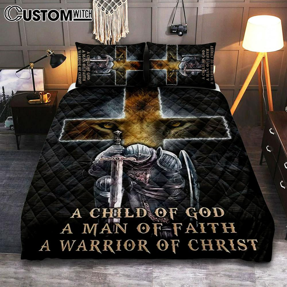 Lion A Child Of God A Man Of Faith A Warrior Of Christ Quilt Bedding Set Bedroom – Christian Home Decor – Religious Art Lion A Child Of God A Man Of Faith A Warrior Of Christ Quilt Bedding Set Bedroom – Christian Home Decor – Religious Art
