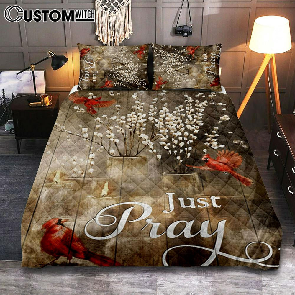 Just Pray Red Cardinal Candle God Quilt Bedding Set Prints – Christian Cover Twin Bedding Decor – Bible Verse Quilt Bedding Set Art Just Pray Red Cardinal Candle God Quilt Bedding Set Prints – Christian Cover Twin Bedding Decor – Bible Verse Quilt Bedding Set Art
