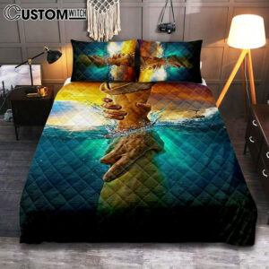 Jesus Saves Peter From Drowning Quilt Bedding Set Bedroom – Jesus Quilt Bedding Set Pictures – Christian Quilt Bedding Set Bedroom