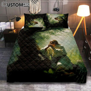 Jesus Praying In The Garden Painting Quilt Bedding Set Prints – Jesus Quilt Bedding Set Art – Christian Bedroom Decor