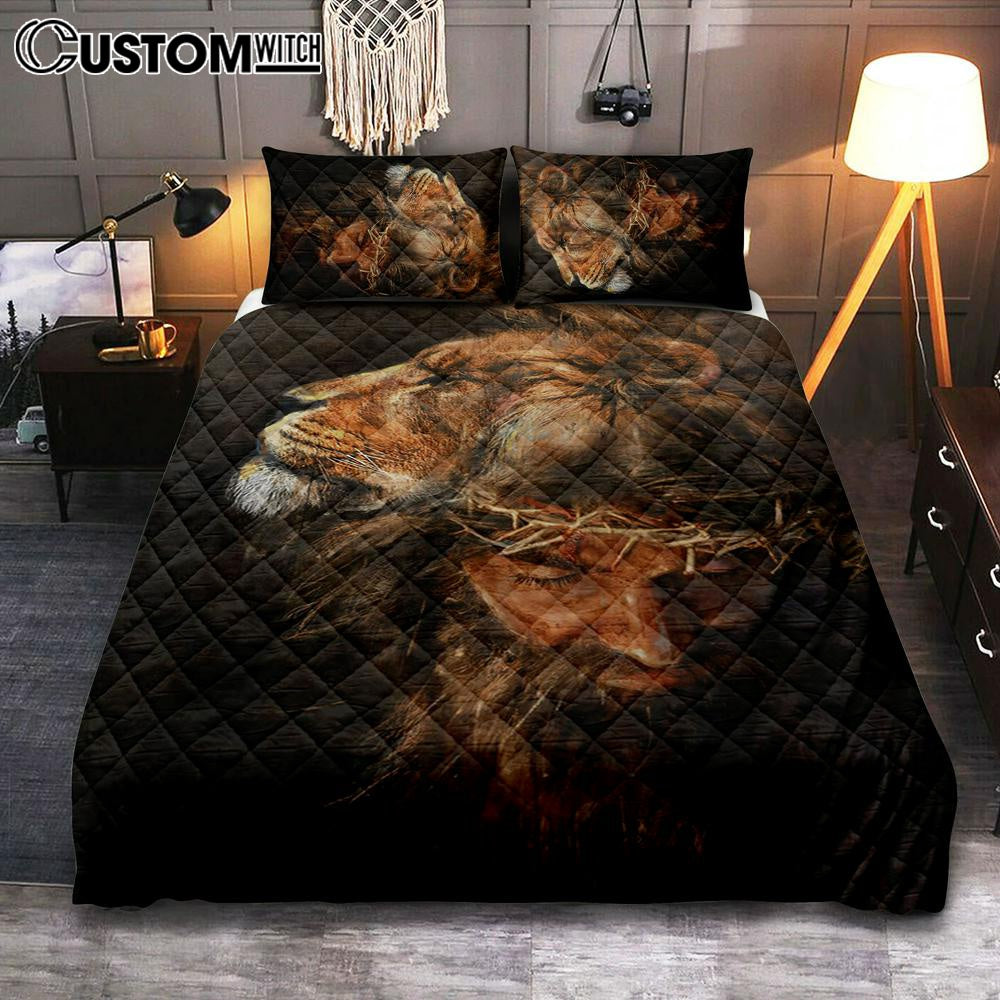 Jesus Lion Head Quilt Bedding Set Bedroom – Jesus Quilt Bedding Set Pictures – Christian Quilt Bedding Set Bedroom