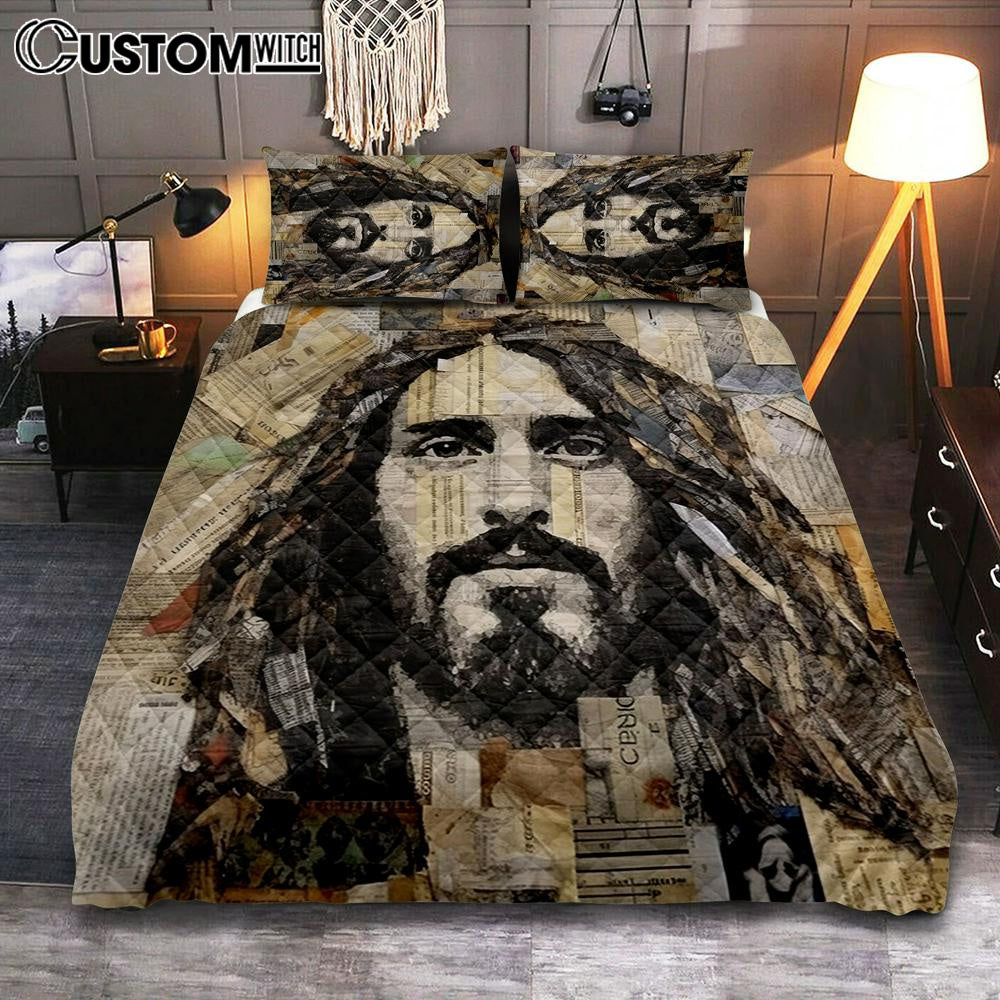 Jesus Christs Art Quilt Bedding Set Prints – Jesus Quilt Bedding Set Art – Christian Bedroom Decor Jesus Christs Art Quilt Bedding Set Prints – Jesus Quilt Bedding Set Art – Christian Bedroom Decor