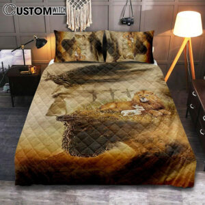Jesus & Lion & Lamb Quilt Bedding Set Bedroom – Jesus Quilt Bedding Set Pictures – Christian Quilt Bedding Set Bedroom