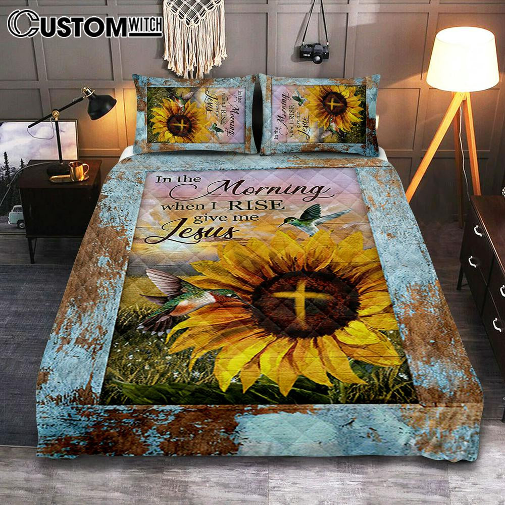 In The Morning When I Rise Sunflower Big Hummingbird Quilt Bedding Set Art – Bible Verse Bedroom In The Morning When I Rise Sunflower Big Hummingbird Quilt Bedding Set Art – Bible Verse Bedroom