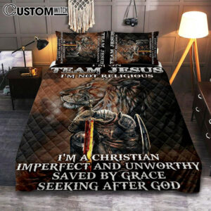 I’m On Team Jesus Quilt Bedding Set Bedroom – Lion & Warrior Quilt Bedding Set – Jesus Quilt Bedding Set Pictures – Christian Quilt Bedding Set Bedroom