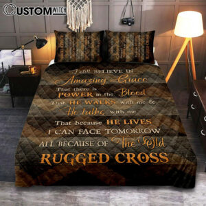 I Still Believe In Grace Quilt Bedding Set Bedroom – Christian Quilt Bedding Set Prints – Bible Verse Quilt Bedding Set Art