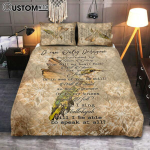 I Can Only Imagine Hummingbird Quilt Bedding Set Art – Bible Verse Bedroom