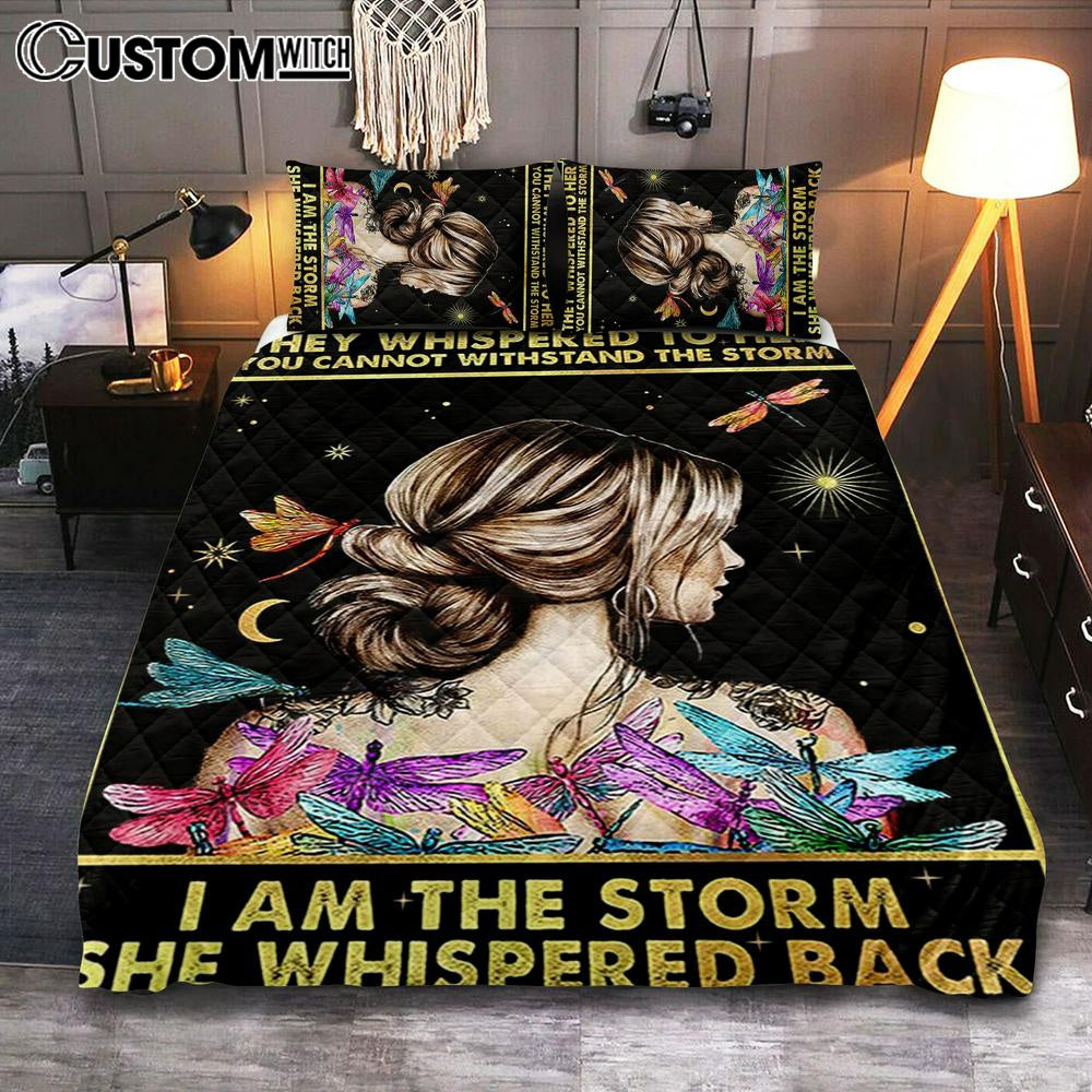 I Am The Storm Quilt Bedding Set Cover Twin Bedding Decor – Gifts For Women – Boho Dragonfly Quilt Bedding Set Prints I Am The Storm Quilt Bedding Set Cover Twin Bedding Decor – Gifts For Women – Boho Dragonfly Quilt Bedding Set Prints