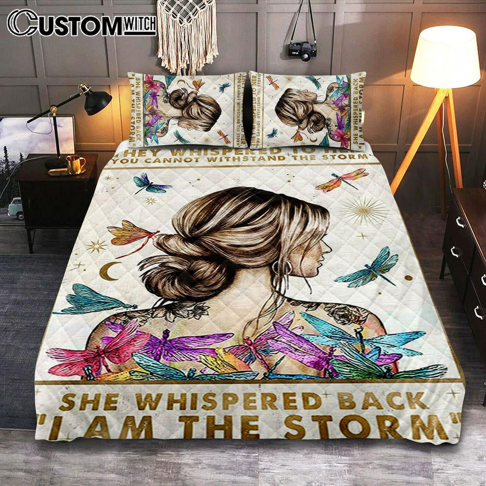 I Am The Storm Quilt Bedding Set Cover Twin Bedding Decor – Gifts For Women – Rustic Bedroom Living Room Home Office