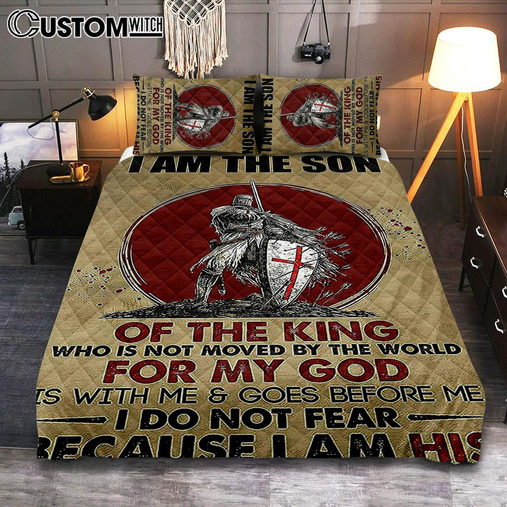 I Am The Son Warrior Quilt Bedding Set Bedroom – Christian Cover Twin Bedding Quilt Bedding Set – Religious Quilt Bedding Set Prints