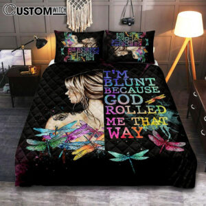 I Am Blunt Quilt Bedding Set Bedroom Decor – Bohemian Bedroom – Hippie Room Decor – Trippy Cover Twin Bedding Decor