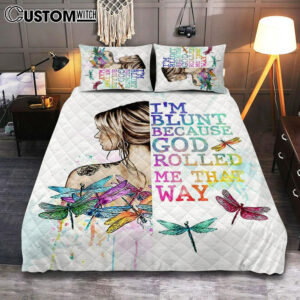 I Am Blunt Boho Hippie Bedroom Decor – Bohemian Quilt Bedding Set Cover Twin Bedding Decor