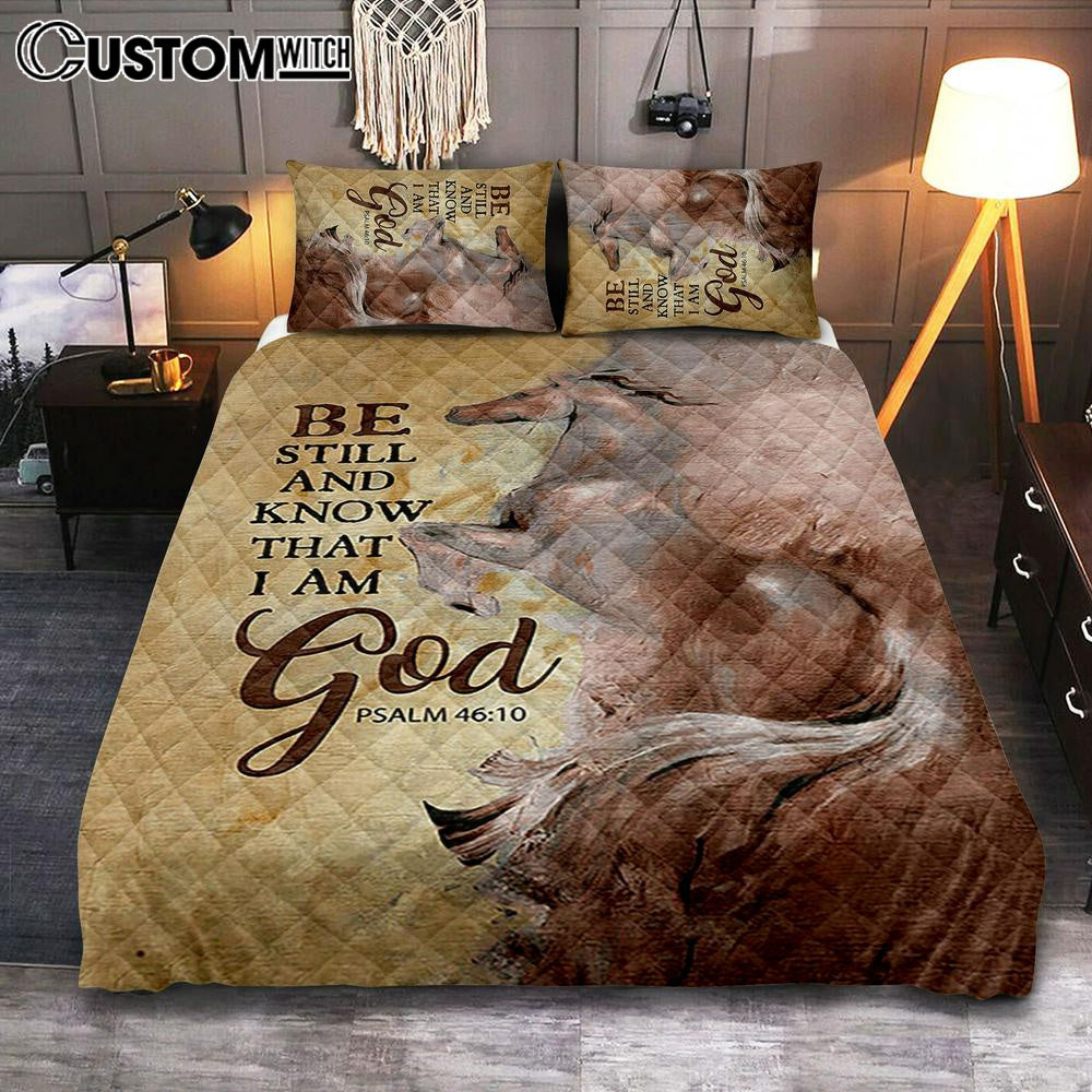 Horse Be Still And Know That I Am God Quilt Bedding Set Bedroom – Christian Quilt Bedding Set Prints – Bible Verse Quilt Bedding Set Art Horse Be Still And Know That I Am God Quilt Bedding Set Bedroom – Christian Quilt Bedding Set Prints – Bible Verse Quilt Bedding Set Art