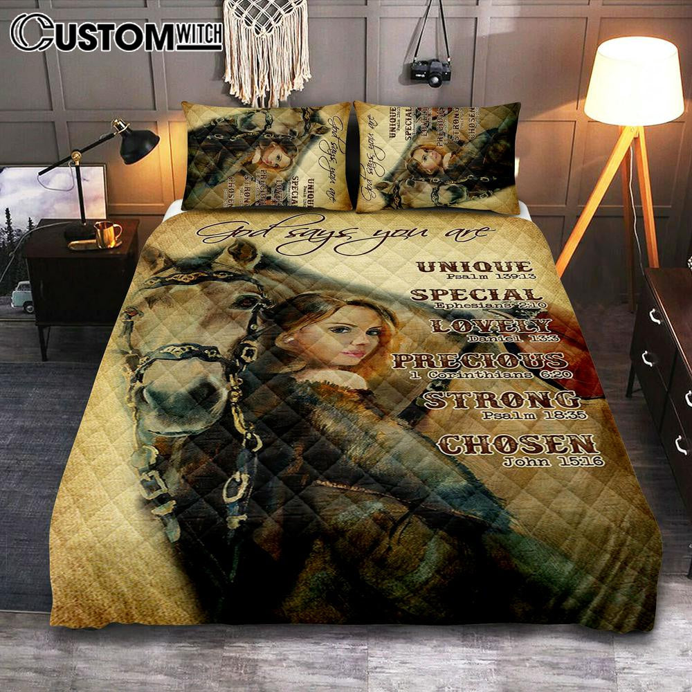 God Says You Are The Girl Quilt Bedding Set Bedroom – Christian Cover Twin Bedding Quilt Bedding Set – Religious Quilt Bedding Set Prints God Says You Are The Girl Quilt Bedding Set Bedroom – Christian Cover Twin Bedding Quilt Bedding Set – Religious Quilt Bedding Set Prints