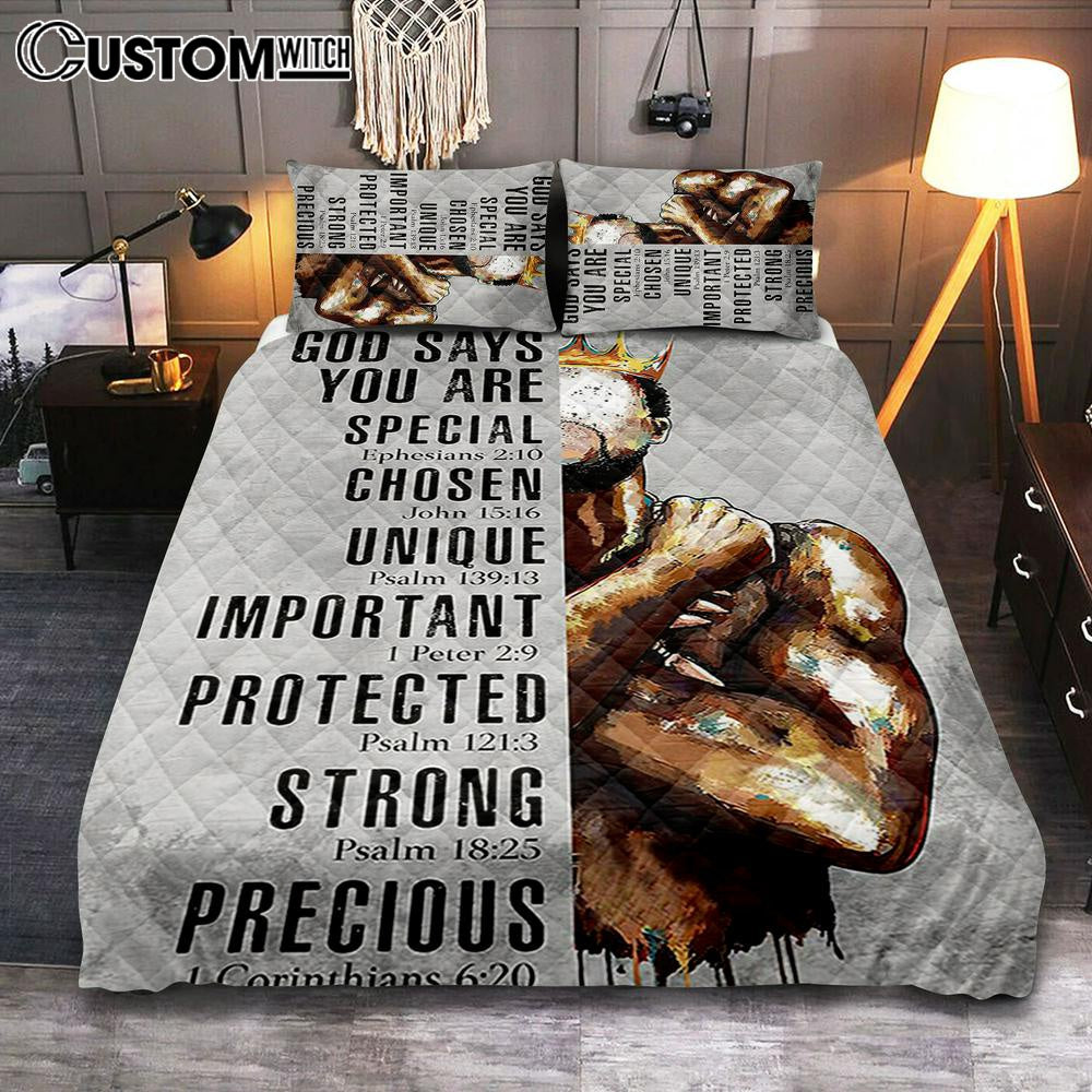God Says You Are Motivational Black Quilt Bedding Set Art – African American Bedroom God Says You Are Motivational Black Quilt Bedding Set Art – African American Bedroom